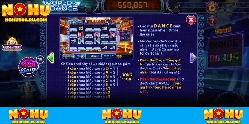 Nổ Hũ World Dance: Quẩy Cùng Âm Nhạc, Nổ Thưởng Cực Cháy